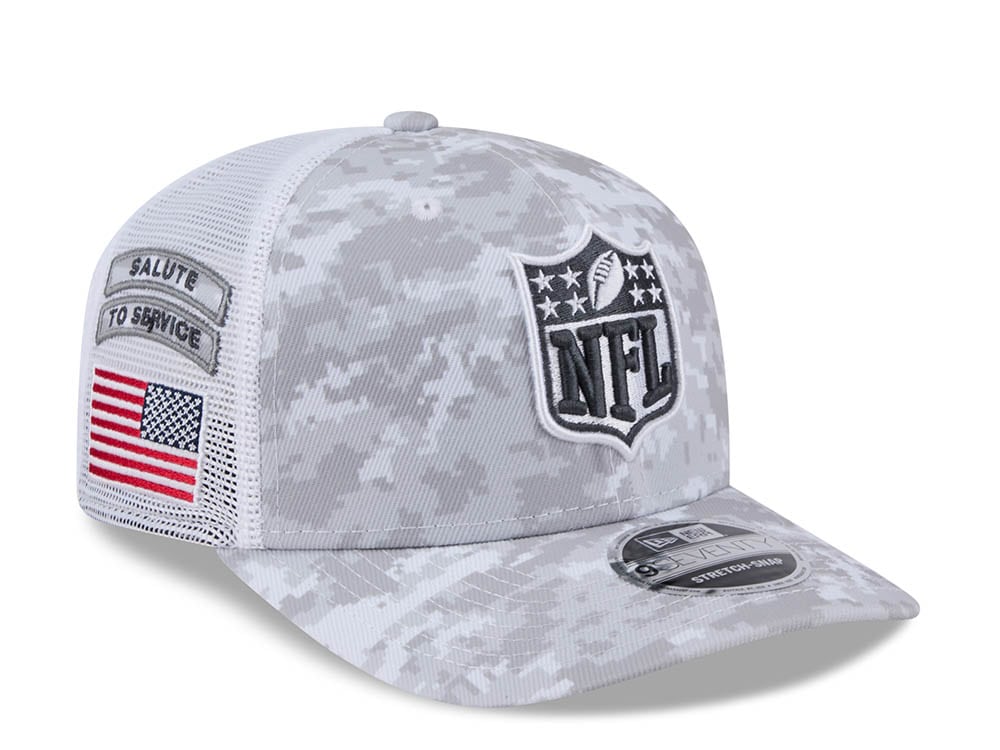 New Era NFL Logo Digi Camo Salute to Service 2024 Trucker 9Seventy Snapback Cap