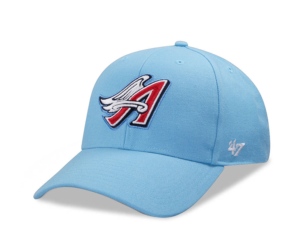 47Brand Los Angeles Angels Cooperstown Columbia MVP Snapback Cap