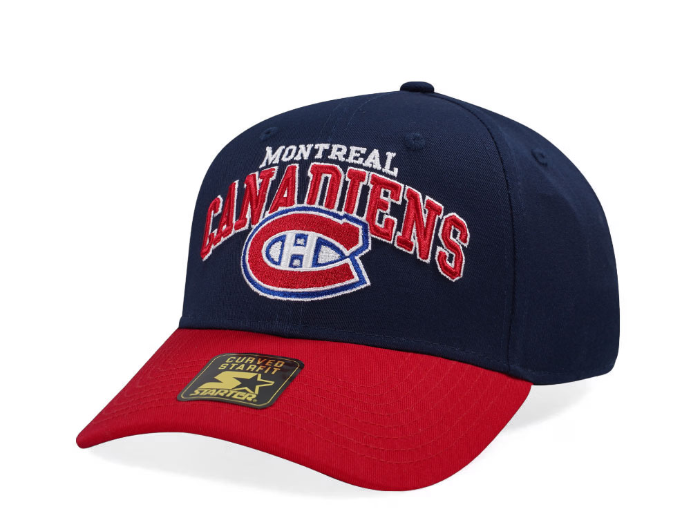 Starter Montreal Canadians Crowd Pleaser Edition Navy Curved Snapback Cap