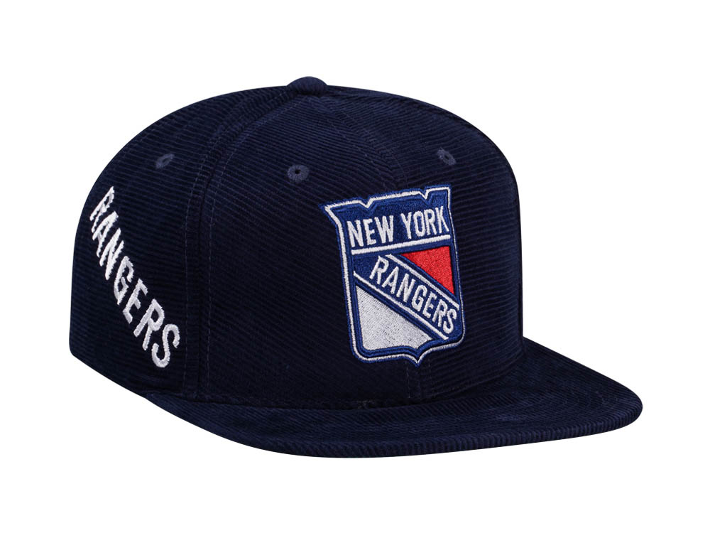 Mitchell & Ness New York Rangers Navy Cord Vintage Snapback Cap