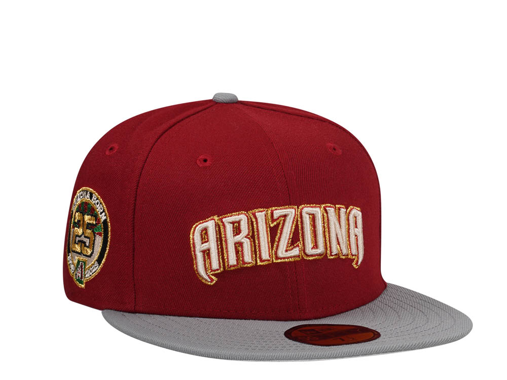 New Era Arizona Diamondbacks 25th Anniversary Maroon Gold Two Tone Edition 59Fifty Fitted Cap