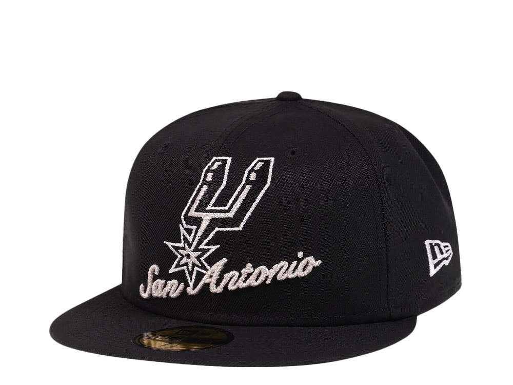 New Era San Antonio Spurs Black Duallogo Edition 59Fifty Fitted Cap