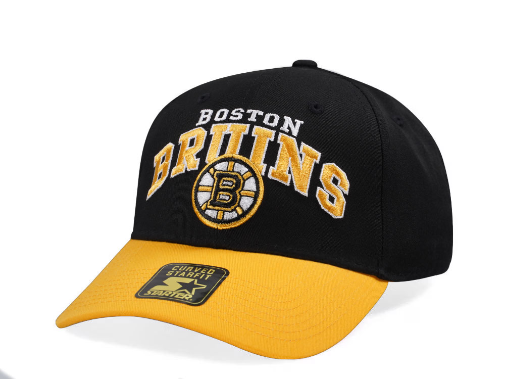 Starter Boston Bruins Crowd Pleaser Edition Black Curved Snapback Cap