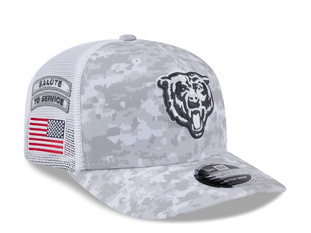 New Era Chicago Bears Digi Camo Salute to Service 2024 Trucker 9Seventy Snapback Cap