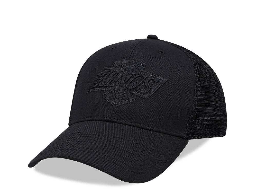 47Brand Los Angeles Kings Black Branson Mesh All MVP Trucker Snapback Cap