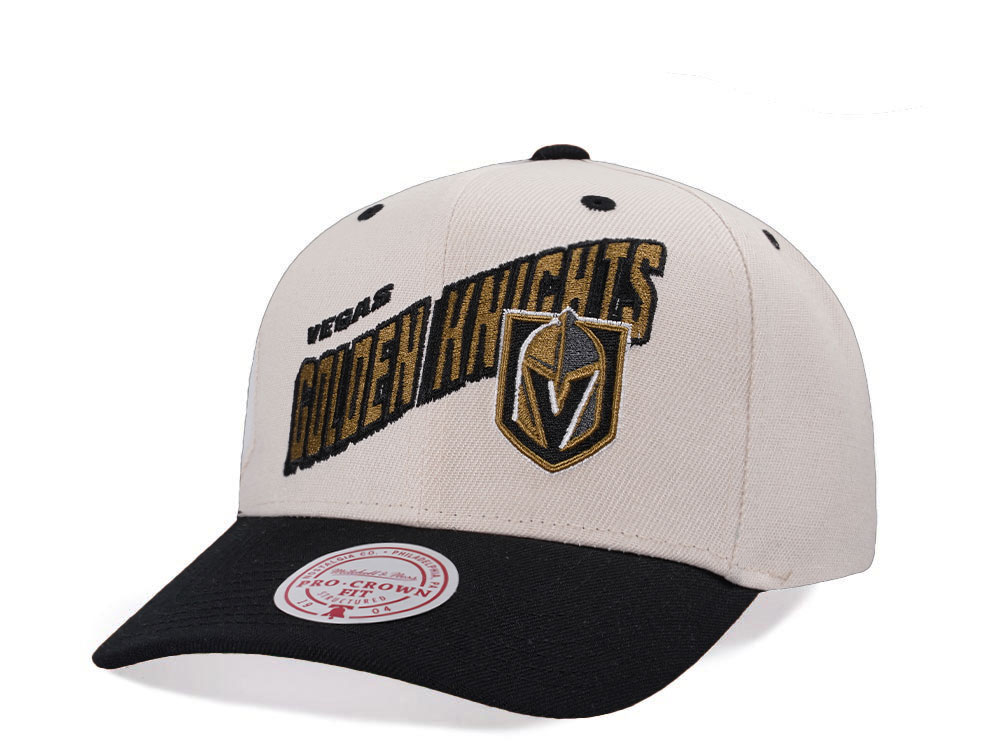 Mitchell & Ness Vegas Golden Knights Chrome Two Tone Pro Crown Fit Snapback Cap