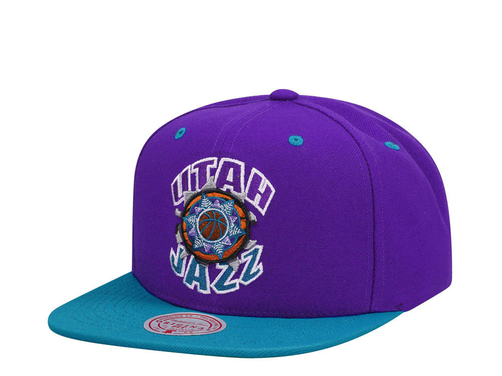 Mitchell & Ness Utah Jazz Breakthrough Two Tone Snapback Cap