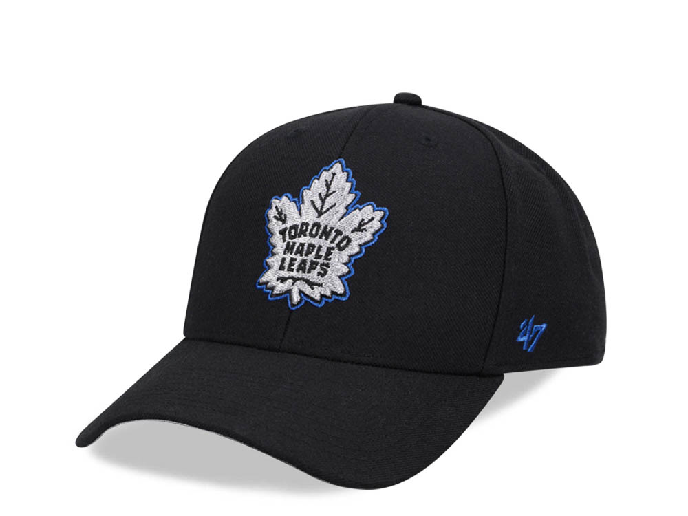 47Brand Toronto Maple Leafs Black Metallic MVP Snapback Cap