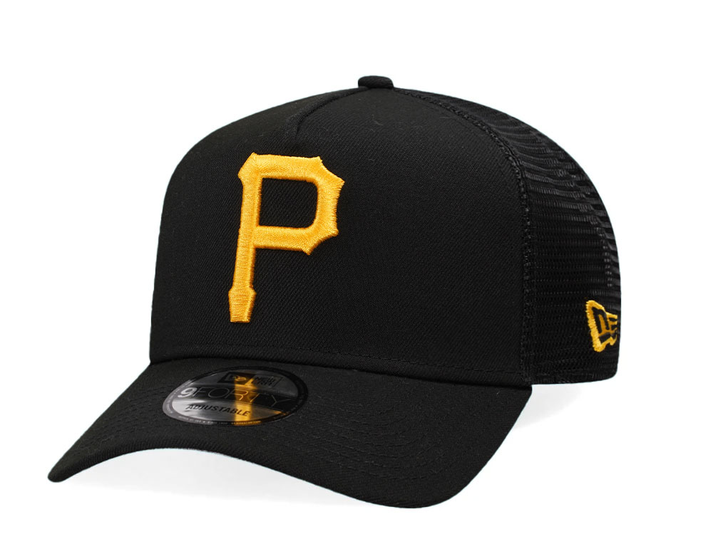 New Era Pittsburgh Pirates Black Trucker A Frame 9Forty Snapback Cap