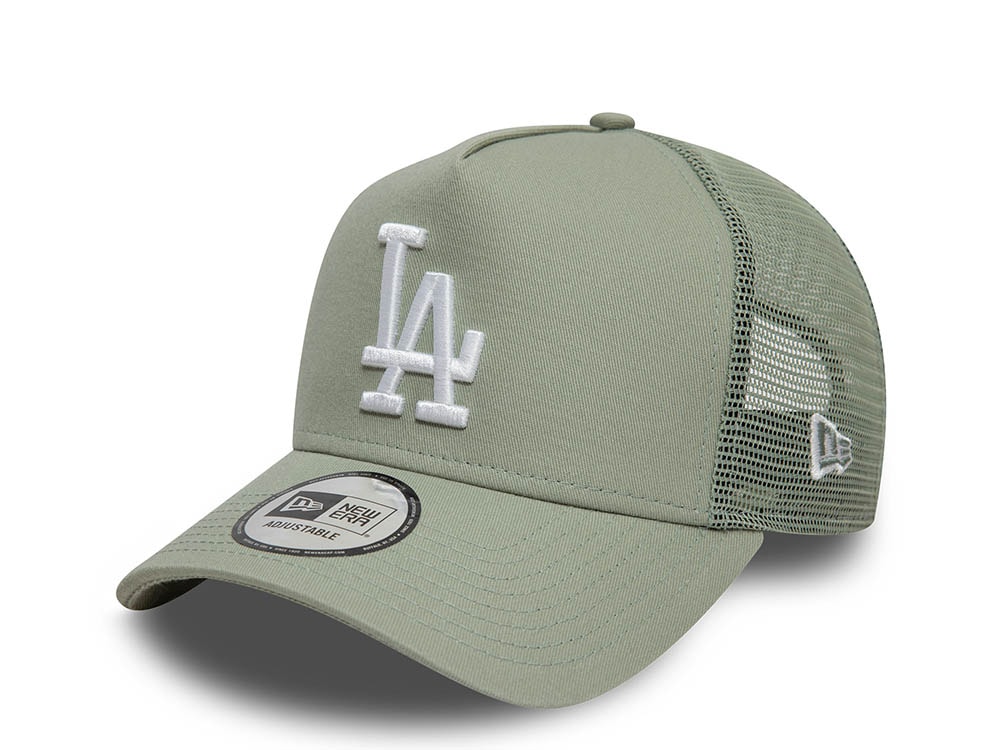 New Era Los Angeles Dodgers League Essential Green 9Forty A Frame Trucker Snapback Cap