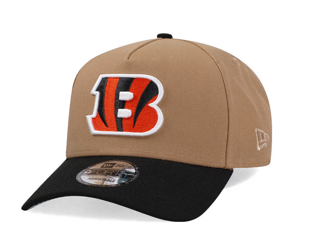 New Era Cincinnati Bengals Khaki Two Tone Edition 9Forty A Frame Snapback Cap