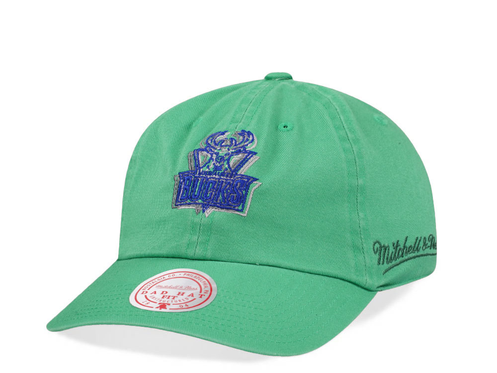 Mitchell & Ness Milwaukee Bucks Golden Hour Glaze Green Dadhat Strapback Cap