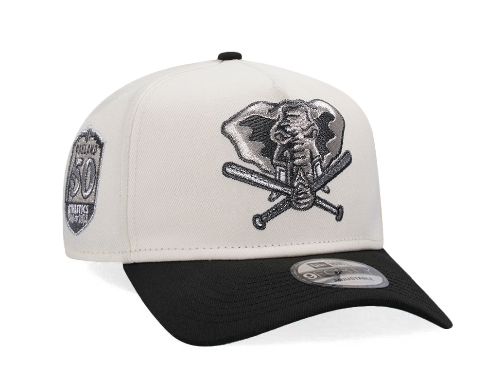 New Era Oakland Athletics 50th Anniversary Chrome Two Tone Edition A Frame Snapback Cap