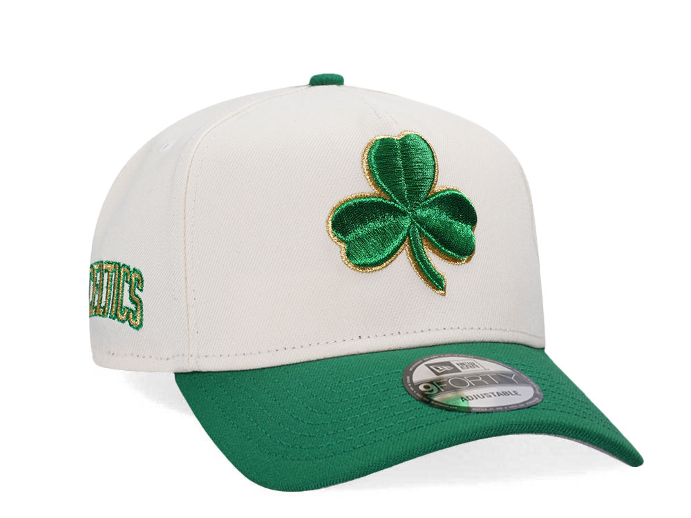 New Era Boston Celtics Chrome Gold Two Tone Edition 9Forty A Frame Snapback Cap