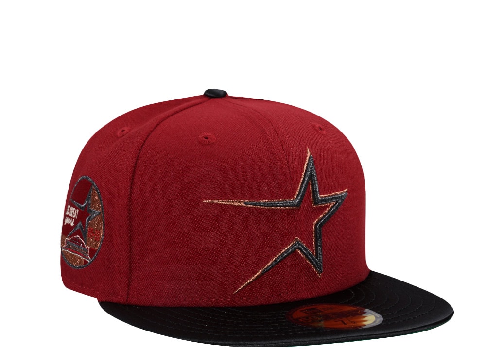 New Era Houston Astros 35 Years Brick Satin Brim Two Tone Edition 59Fifty Fitted Cap