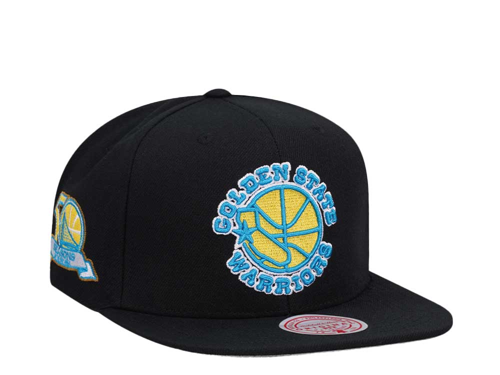 Mitchell & Ness Golden State Warriors 50th Anniversary Neon Tropical Hardwood Classic Snapback Cap