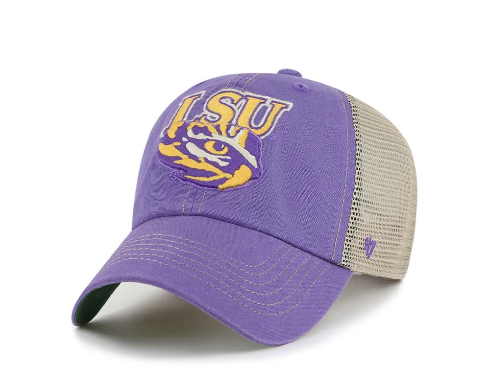 47Brand Louisiana State Tigers LSU Vintage Purple Trucker Clean Up Snapback Cap