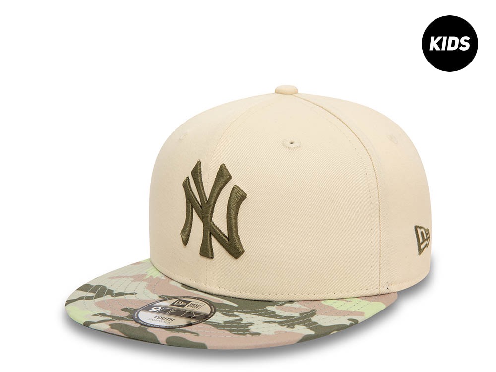 New Era New York Yankees Creme Camo Two Tone Kids 9Fifty Snapback Cap