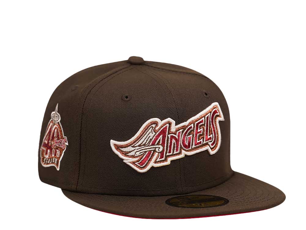 New Era Anaheim Angels 40th Anniversary Metallic Platinum Two Tone Edition 59Fifty Fitted Cap