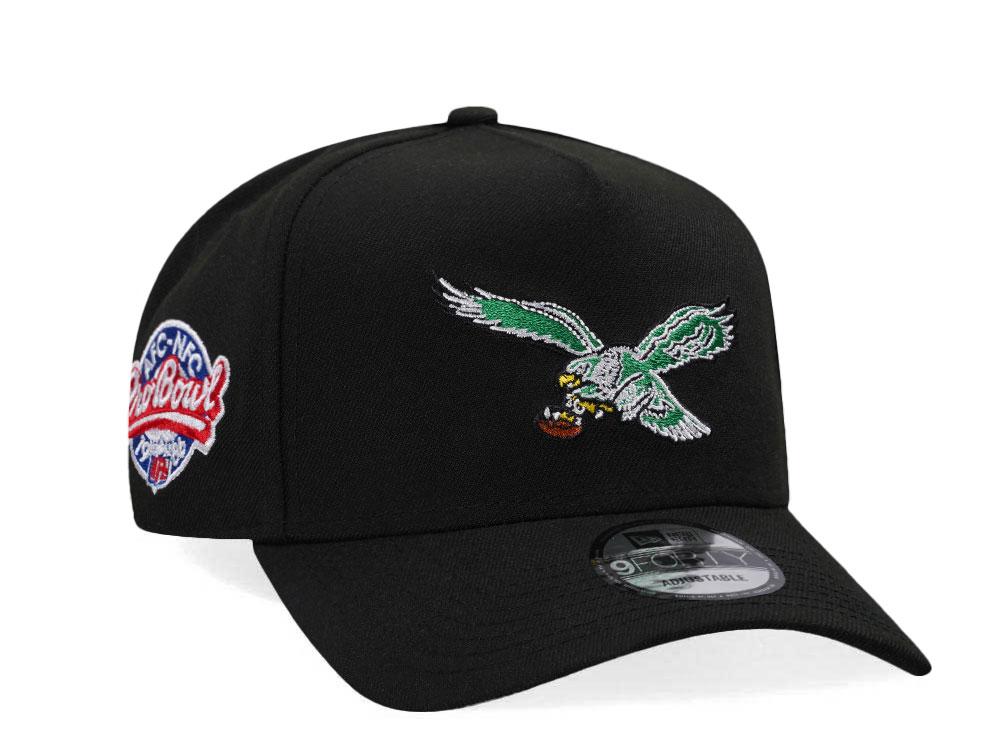 New Era Philadelphia Eagles Pro Bowl 1986 Black Classic Edition 9Forty A Frame Snapback Cap