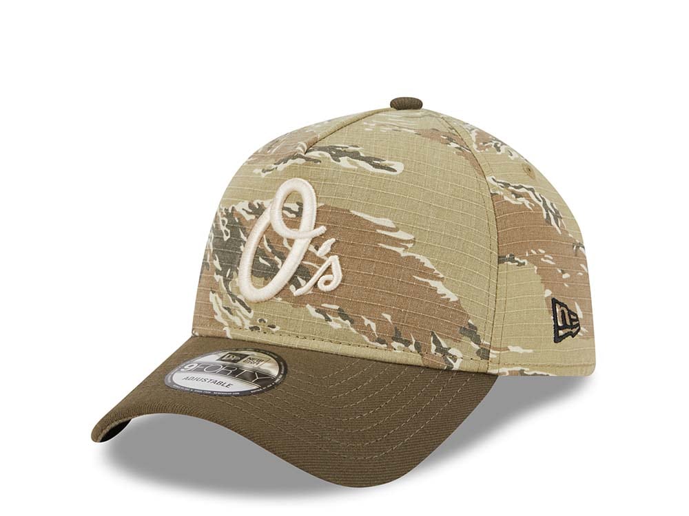 New Era Baltimore Orioles Tiger Camo Two Tone 9Forty A Frame Snapback Cap