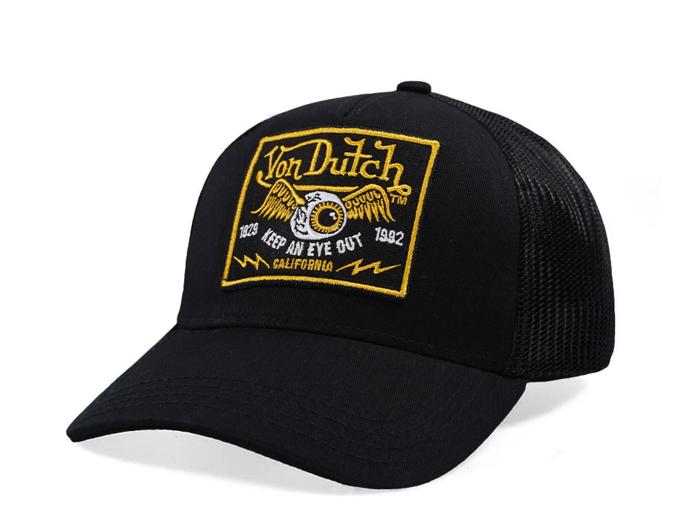 Von Dutch Live Fast Motorcycles Black Trucker Edition Snapback Cap