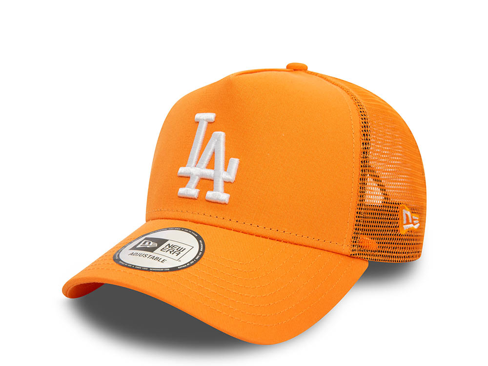 New Era Los Angeles Dodgers League Orange Trucker A Frame Snapback Cap