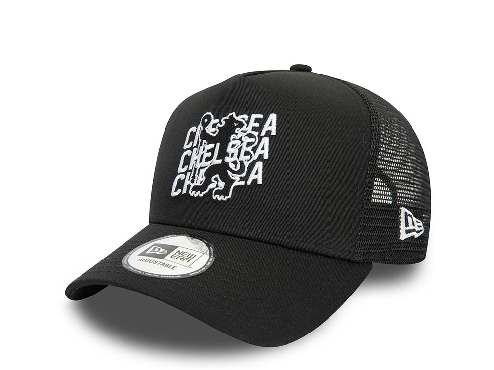 New Era FC Chelsea Black A Frame Trucker Snapback Cap