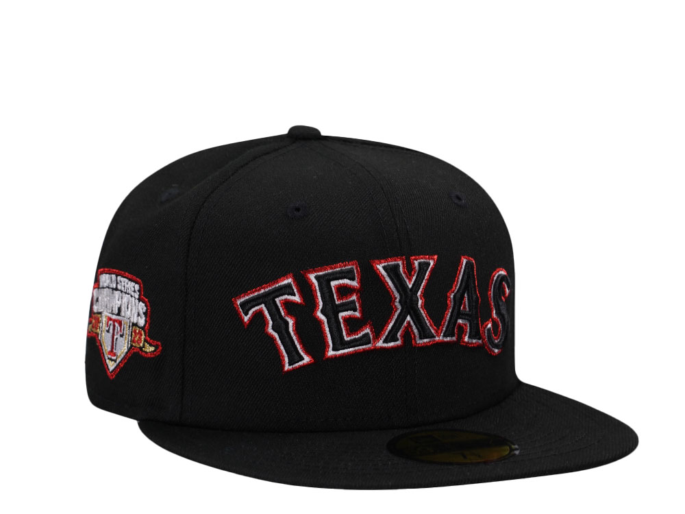 New Era Texas Rangers Horror Pack World Series 2023 Black Metallic Edition 59Fifty Fitted Cap