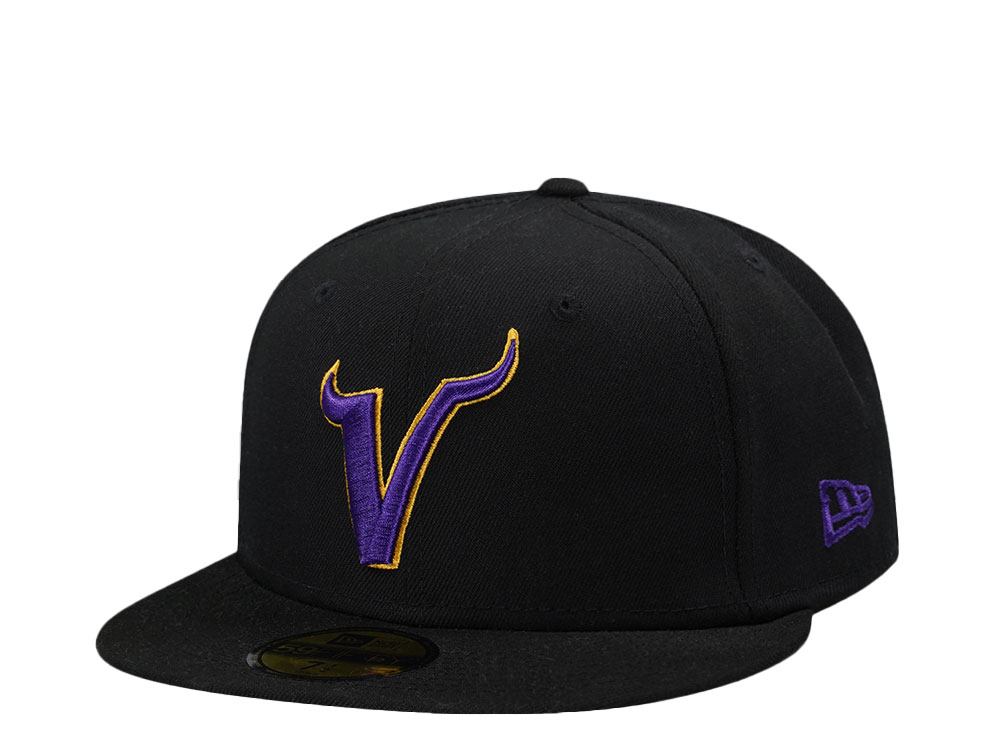 New Era Minnesota Vikings Black Classic Edition 59Fifty Fitted Cap