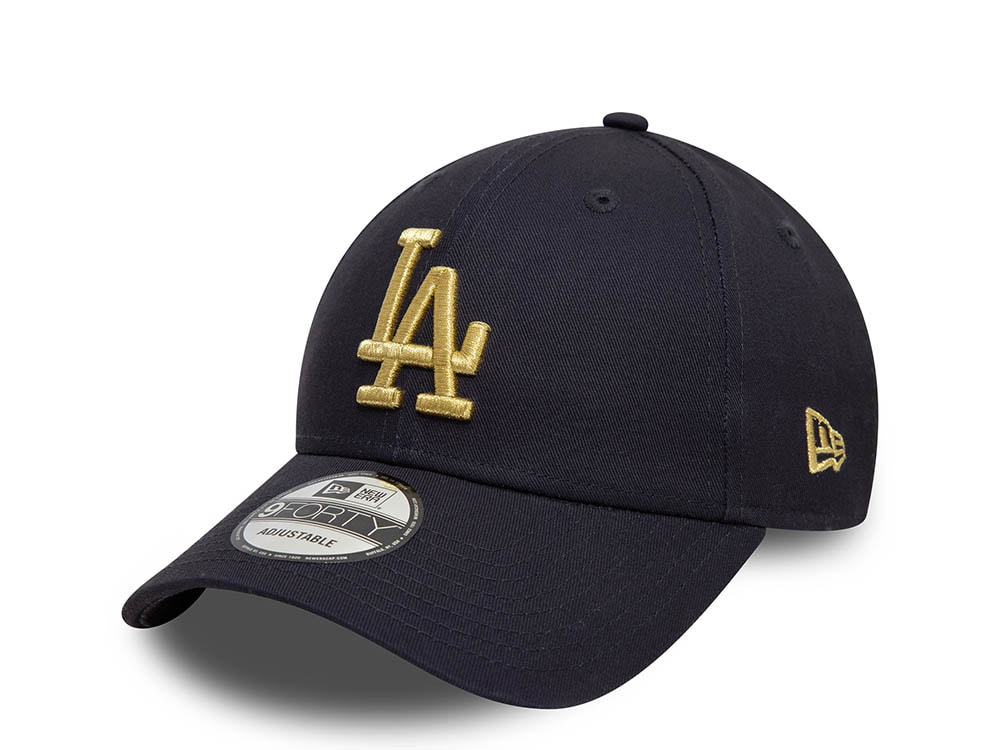 New Era Los Angeles Dodgers Metallic Navy 9Forty Strapback Cap