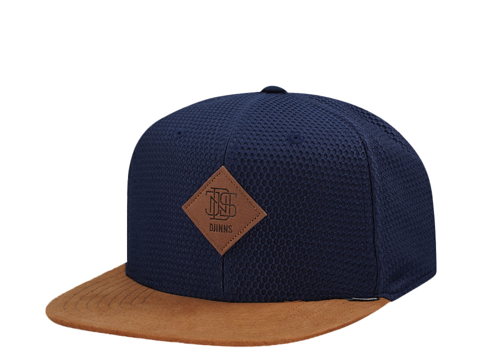 Djinns Honey Knit Navy 6 Panel Snapback Cap