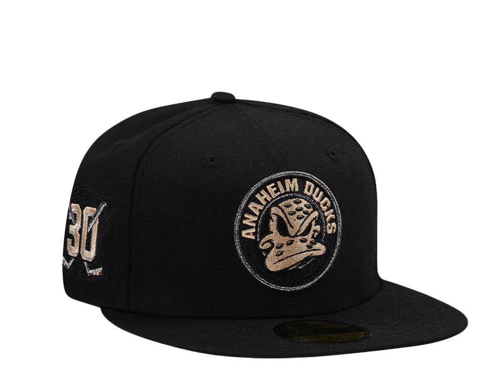 New Era Anaheim Ducks 30th Anniversary Black Prime Edition 59Fifty Fitted Cap