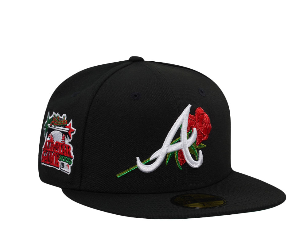 New Era Atlanta Braves All Star Game 2000 Anniversary Black Rose Edition 59Fifty Fitted Cap