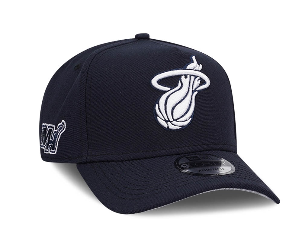 New Era Miami Heat Navy Classic Edition 9Forty A Frame Snapback Cap