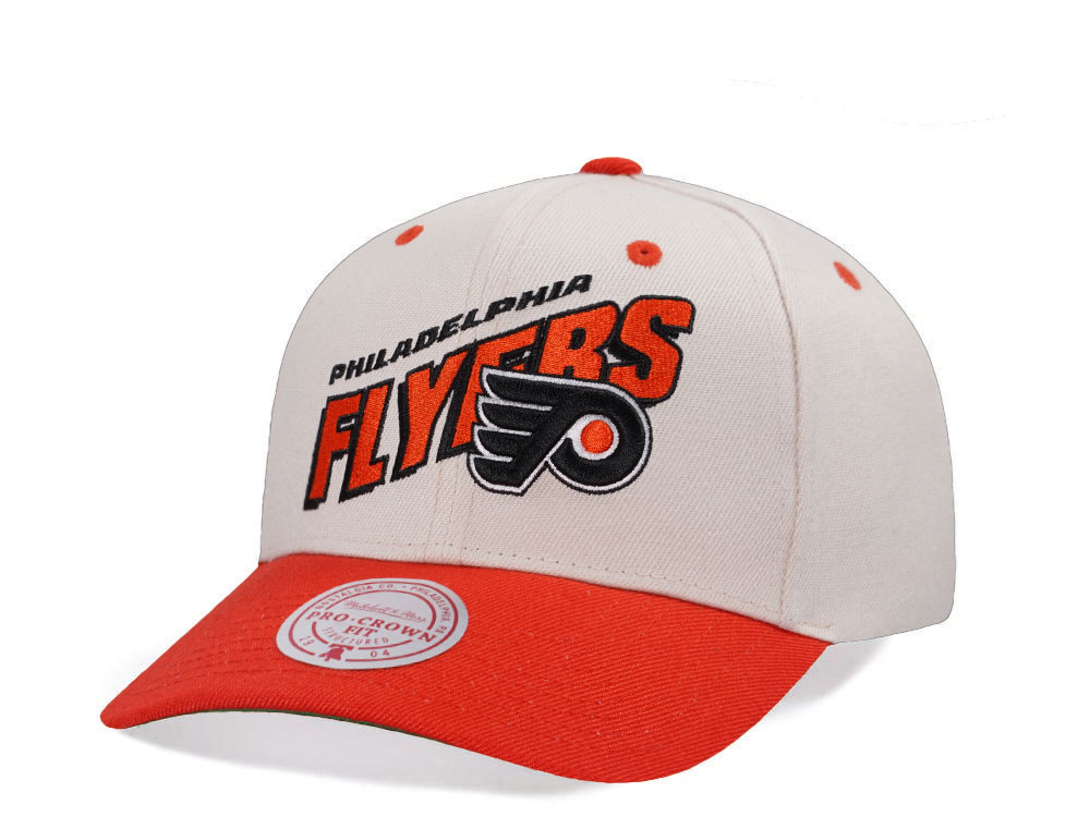 Mitchell & Ness Philadelphia Flyers Chrome Two Tone Pro Crown Fit Snapback Cap