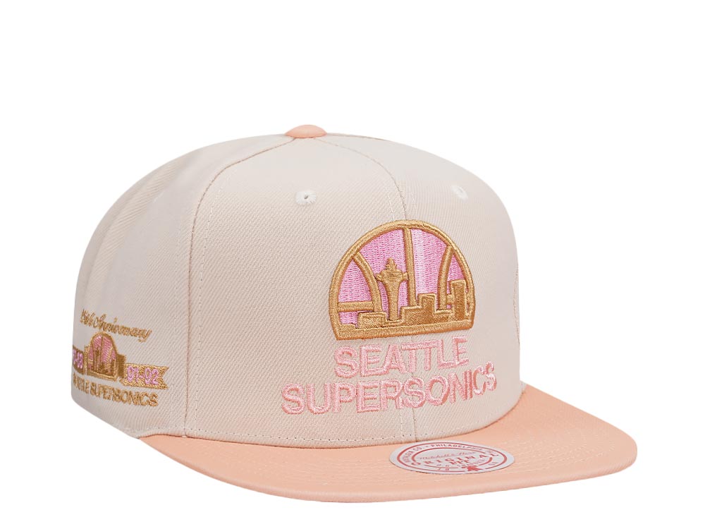 Mitchell & Ness Seattle Supersonics 25th Anniversary Lovers Lane Two Tone Hardwood Classic Snapback Cap